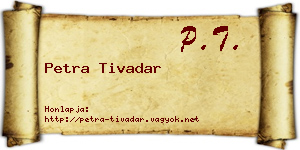 Petra Tivadar névjegykártya