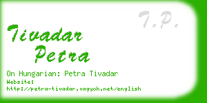 tivadar petra business card